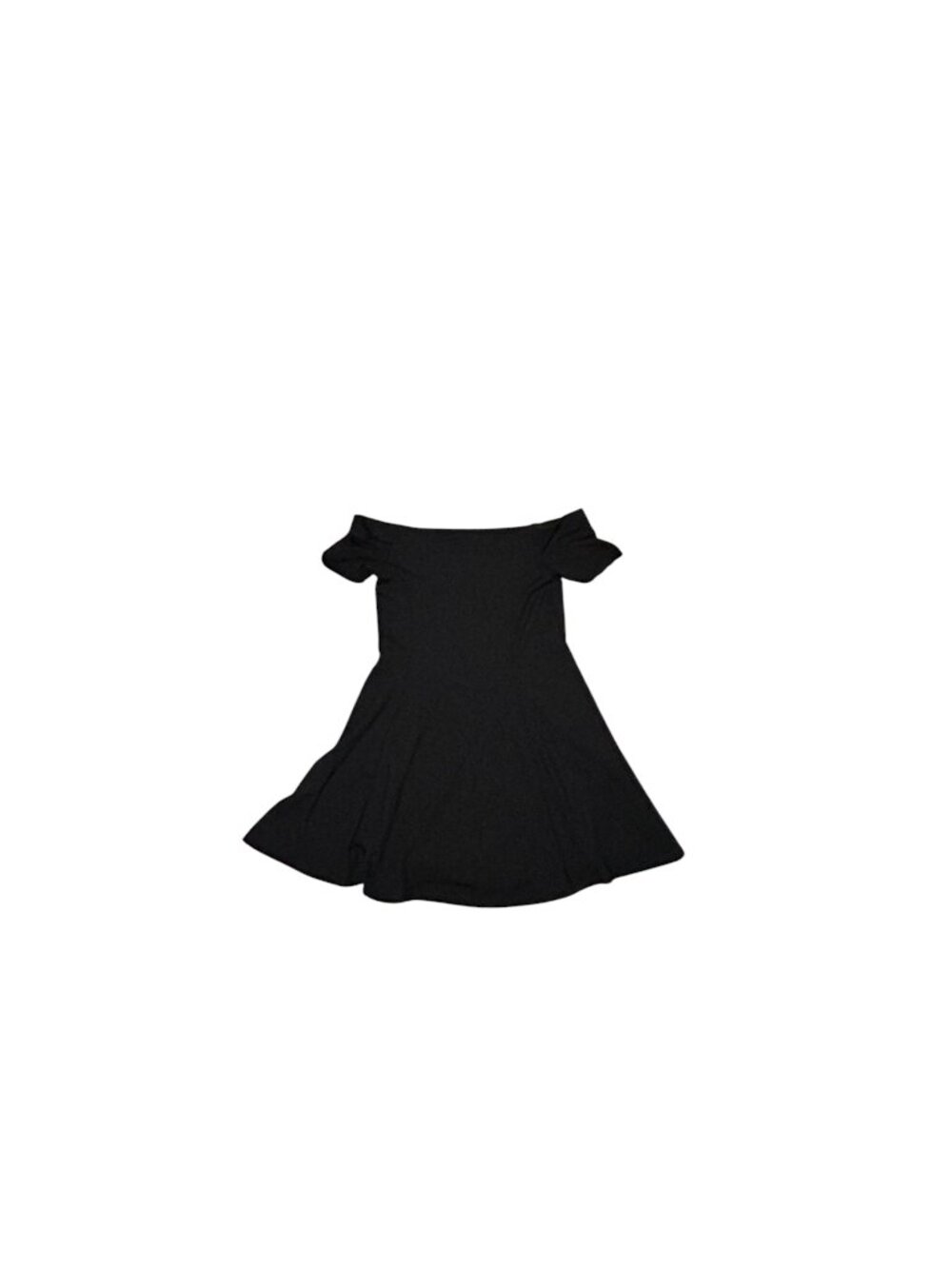 Zara Black Off-The-Shoulder Mini Dress Short Sleeves - Picture 3 of 5